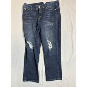 Women’s Juicy Couture Distressed Stretch Denim Capri Jeans Size 12